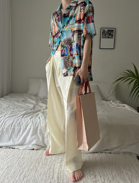 【2plan】Severic deep tuck wide slacks 2plan (ツープラン) - セベリックディープワイドスラックス