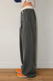 DOUBLE WAIST STRIPE SLACKS