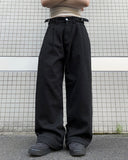 Tion Buckle Pintuck Wide Pants
