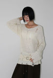 LOOSE BOUCLE DAMAGE KNIT