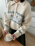 Fallen Nordic Wool Collar Knit