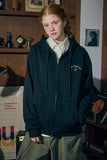About Love CAT embroidery hood zip-up