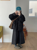 Enconi Wool Quilted Hooded Half Coat