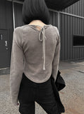 3 hole ribbon knitwear
