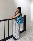 Inti Blue Big Dot Shoulder Bag