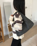 Pomu Croissant Cut Leather Hobo Shoulder Bag