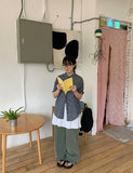 Elko Color Pigment Washing Wide Cotton Pants