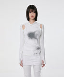 Cut-out Turtleneck Long Sleeve