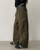 Hoku Pintuck Low Cargo Pants