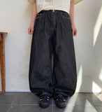 Hinky Summer Raw Denim Balloon Wide Pants