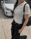 D-ring Cargo Pocket Bootcut Pants