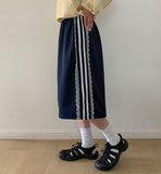 Holg Lace Track Banding Bermuda Pants