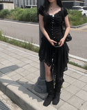Shuri Puff Lace Short Sleeve Blouse