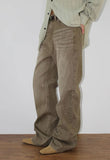 SAND CORDUROY BOOTCUT PANTS