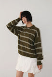 STRIPED COLLAR KNIT