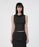 Hooded High Neck Sleeveless