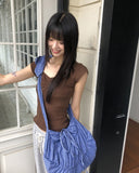 Toring Check Shirring Ribbon Shoulder Cross Bag