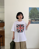Alan Union Jack Print Over Short Sleeve Tee