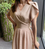 S/S Acid Puff Flare Sha One Piece