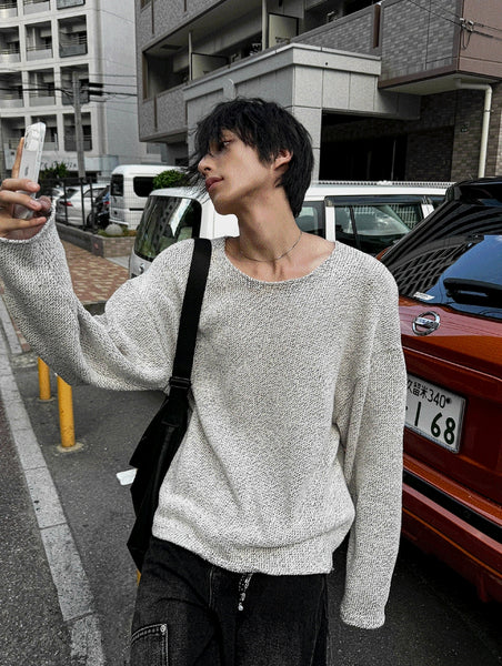 【COSYHARU】Ail Loose Fit Round Knit COSYHARU (コシハル) - エリックラウンドニット / Ail Loose Fit