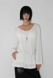 SHIRRING LAYER LONGSLEEVE