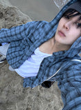 Aaron Linen Check Hood Shirt