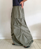 Akem Nylon Banding Cargo Wide Pants