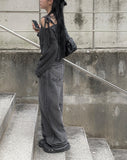 Kanti Wide Cut Washing Denim Pants
