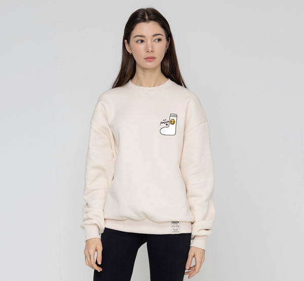 [GRAVER]★SOCKS DRAWING SMILE LOGO SWEATSHIRT GRAVER(グレーバー) - ソックスドローイングスマイルロゴ