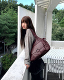 Shishu Pocket Buckle Leather Shoulder Crossbody Bag