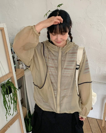 Tsukane string piping wind jumper