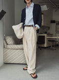 Ablik three tuck linen slacks
