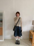 Tumilo Summer Openwork Punching Knit Cardigan