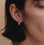 Aceh Silver (C) Edge One Touch Earrings