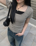 Solid Stripe Short Sleeve T-Shirt