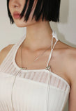 LINEN STRAP HALTER TOP