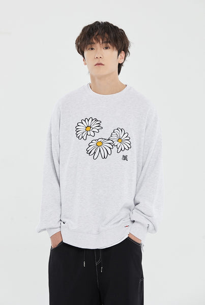 ROMANTIC CROWNのTRIPLE DAISY CREWNECK 全2色 ROMANTIC CROWN (ロマンティック クラウン) - トリプルデイジー