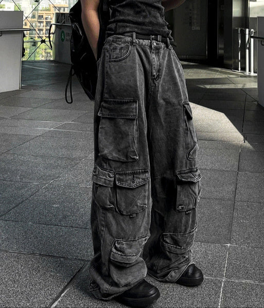 【COSYHARU】Feather Light L Line Cargo Carpenter Wide Denim COSYHARU (コシハル) - フェザーライトロングラインカーゴ