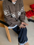 Accu Nordic Wool Mix Color Cardigan