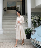 Renea Satin Flare Skirt