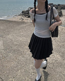 Capo Pleated Mini Skirt