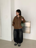 Yukan Cut Washing Denim Balloon Wide Pants