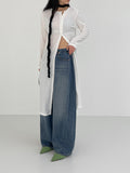 310 Pleated Wide Denim Pants