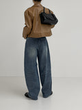 229 Embo Curved Wide Denim