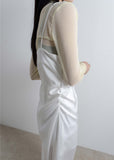 SATIN SLIT LONG OPS