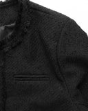 FRINGE TWEED ZIP-UP JACKET