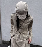 LINE STRIPE CROP SHIRT