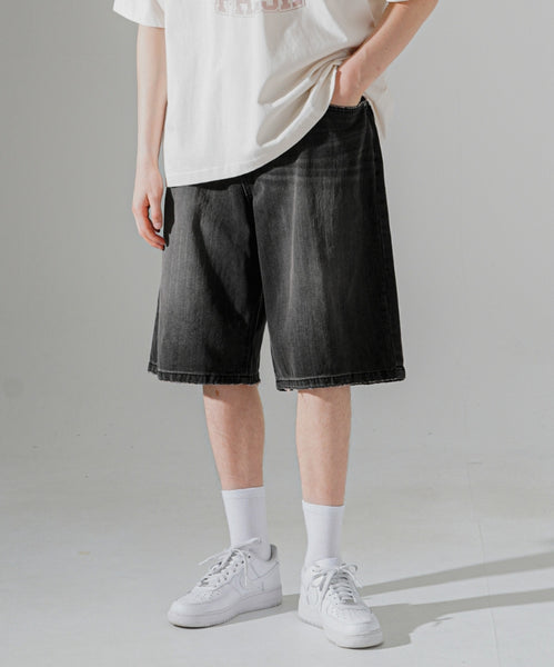 ★韓国の人気★【EZKATON】★Oder Wide Denim Short Pant.s★ EZKATON (エズカートン) - Order Wide Denim Short Pants – einz.jp