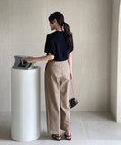 Ronlid One Tuck Wide Straight Pants