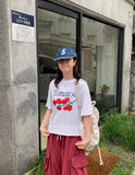 Friendy Tomato Printing Short Sleeve Tee